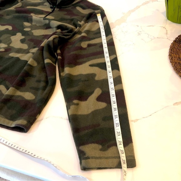 Basic Editions Men’s Green Tan Camo Fleece 1/4 Zip Pullover Outdoors Cozy Sz XXL - Picture 7 of 8